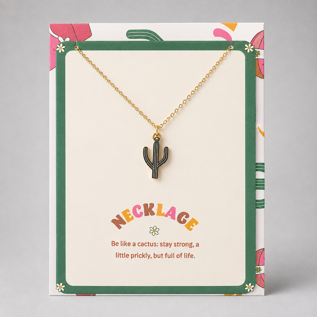 Cactus Necklace Card