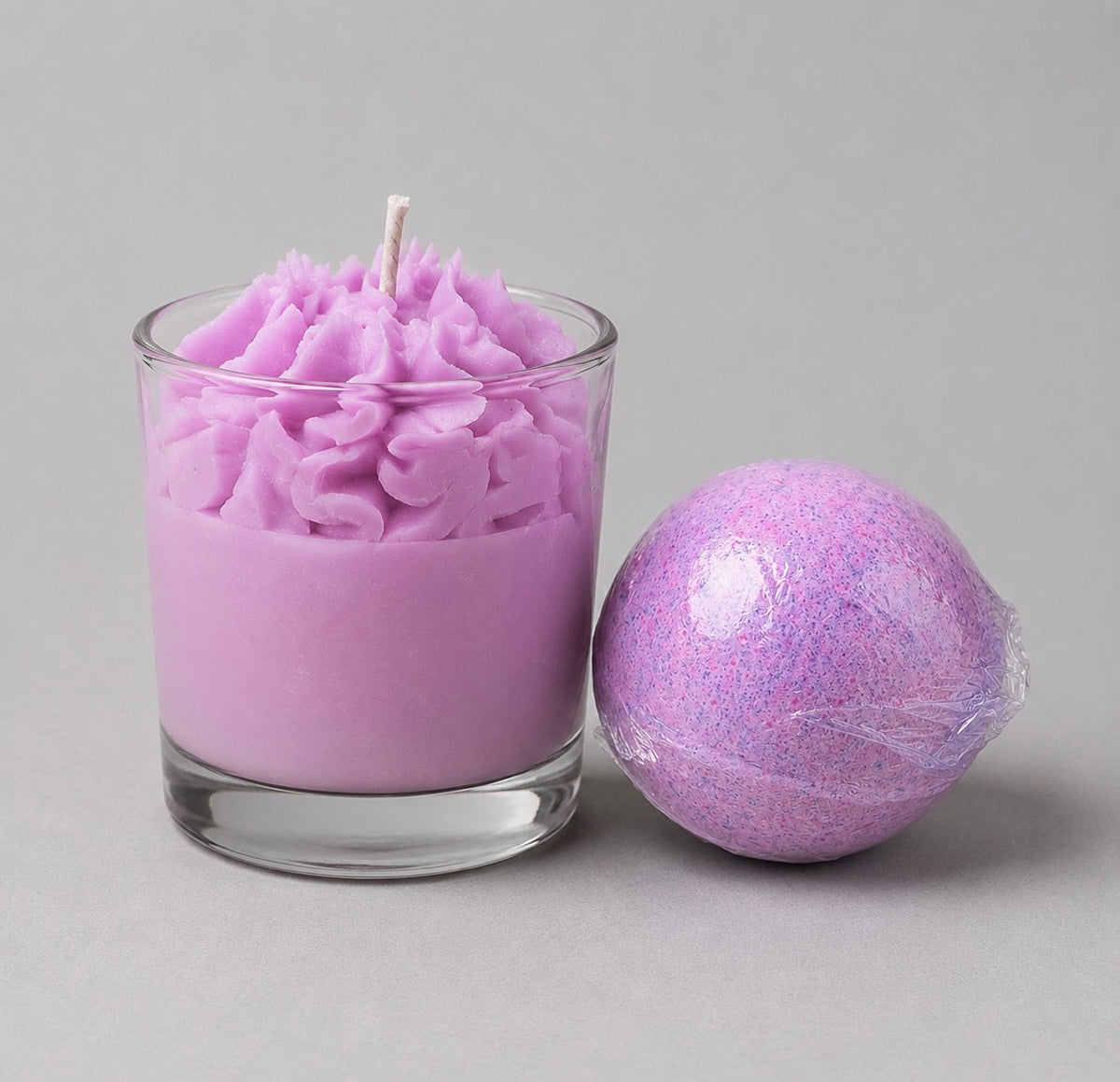 Parma Violets Bath Bomb/Candle Bundle