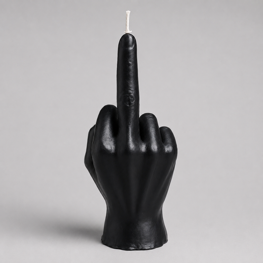 Finger Up Pillar Candle