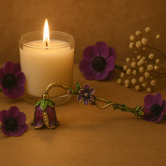Purple Flower Candle Snuffer