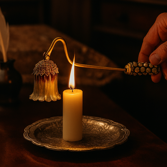 Studded White Petal Snuffer