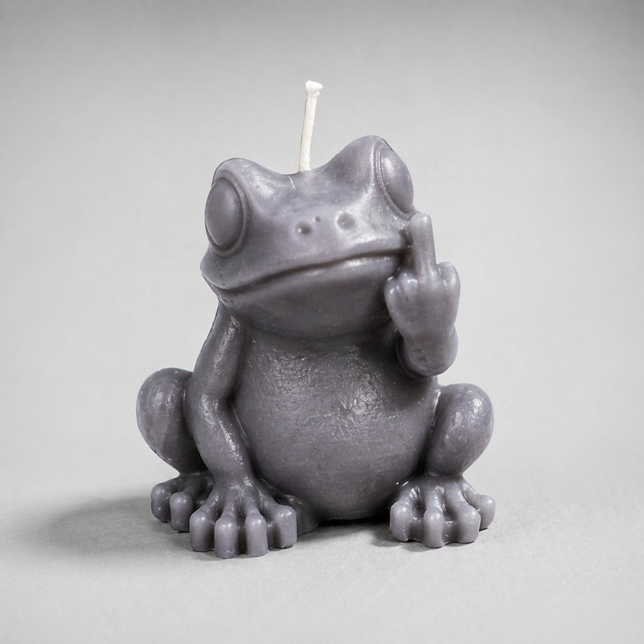 Swearing Frog Pillar Candle