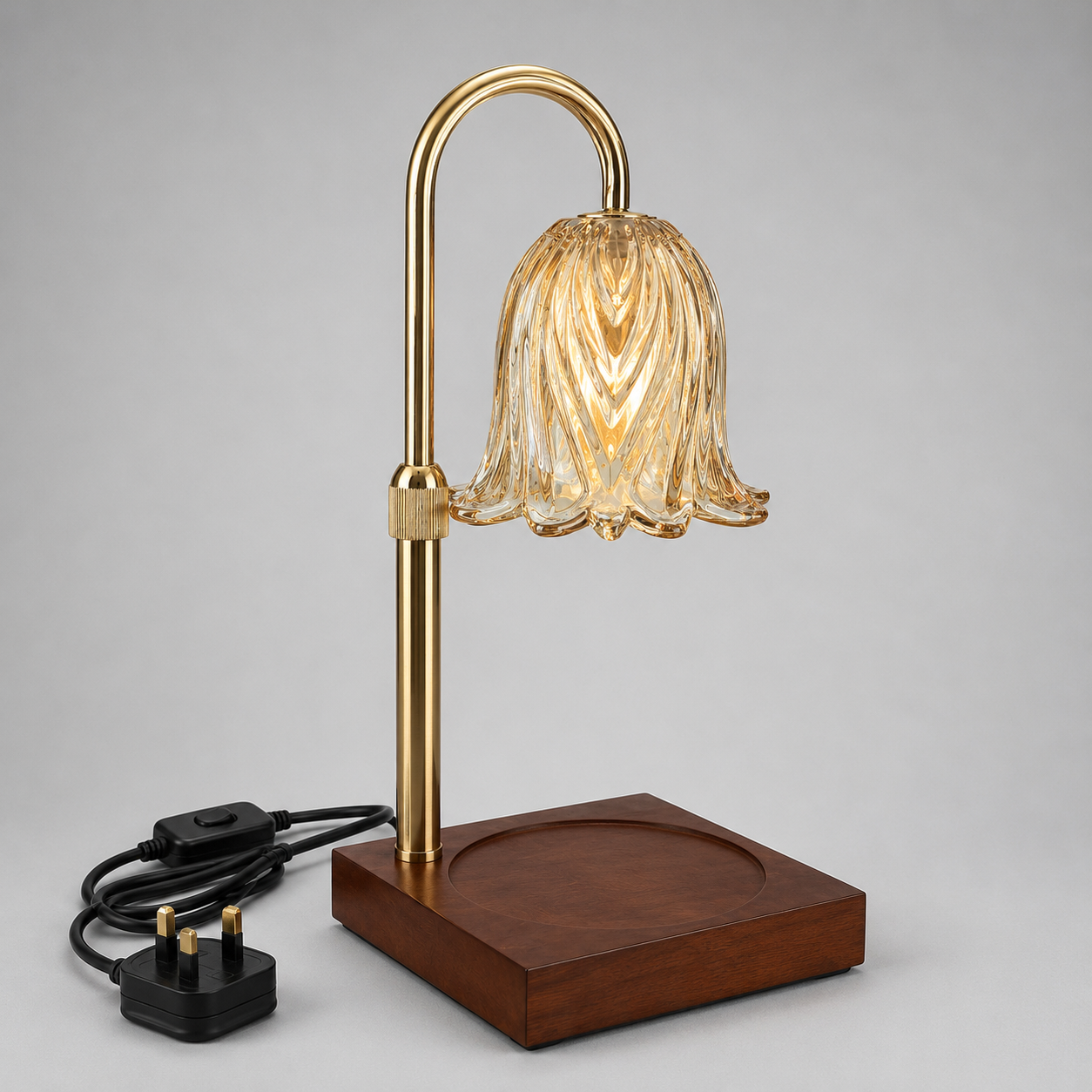 Gold Flower Adjustable Wax Lamp
