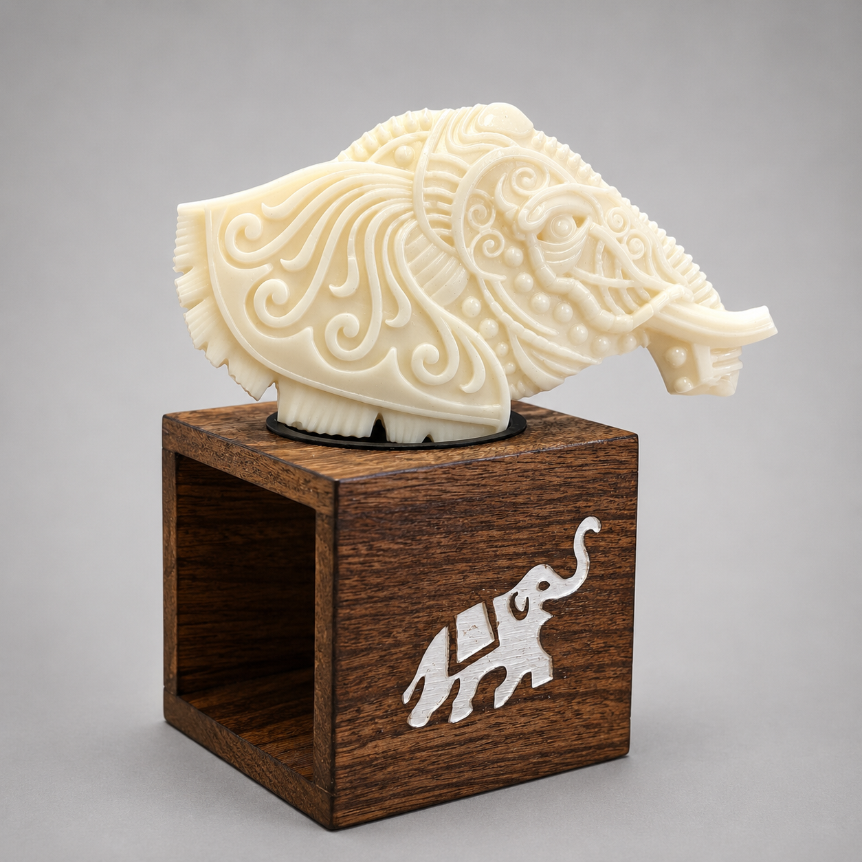 Elephant (Small)Wooden Wax Melter and Large Elephant Wax Melt