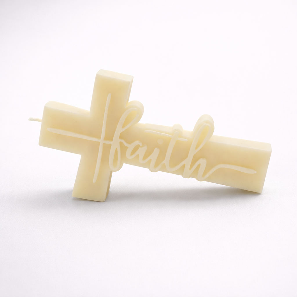 Faith Written Pillar Candle
