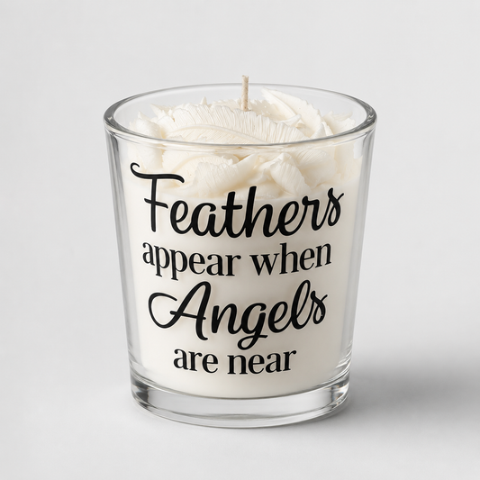 Feathers Appear When Angels are Near Candle.