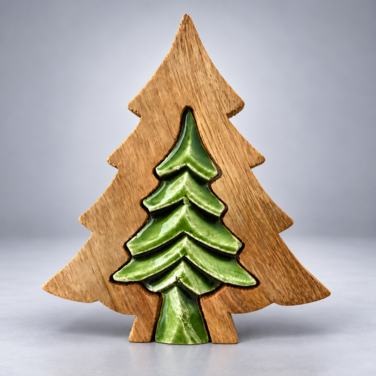 Two tier Wooden Tree