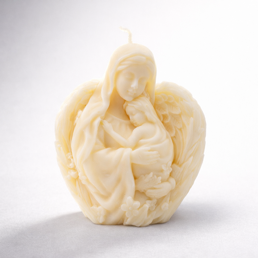 Jesus and Mary (Angel Wings) Pillar Candle