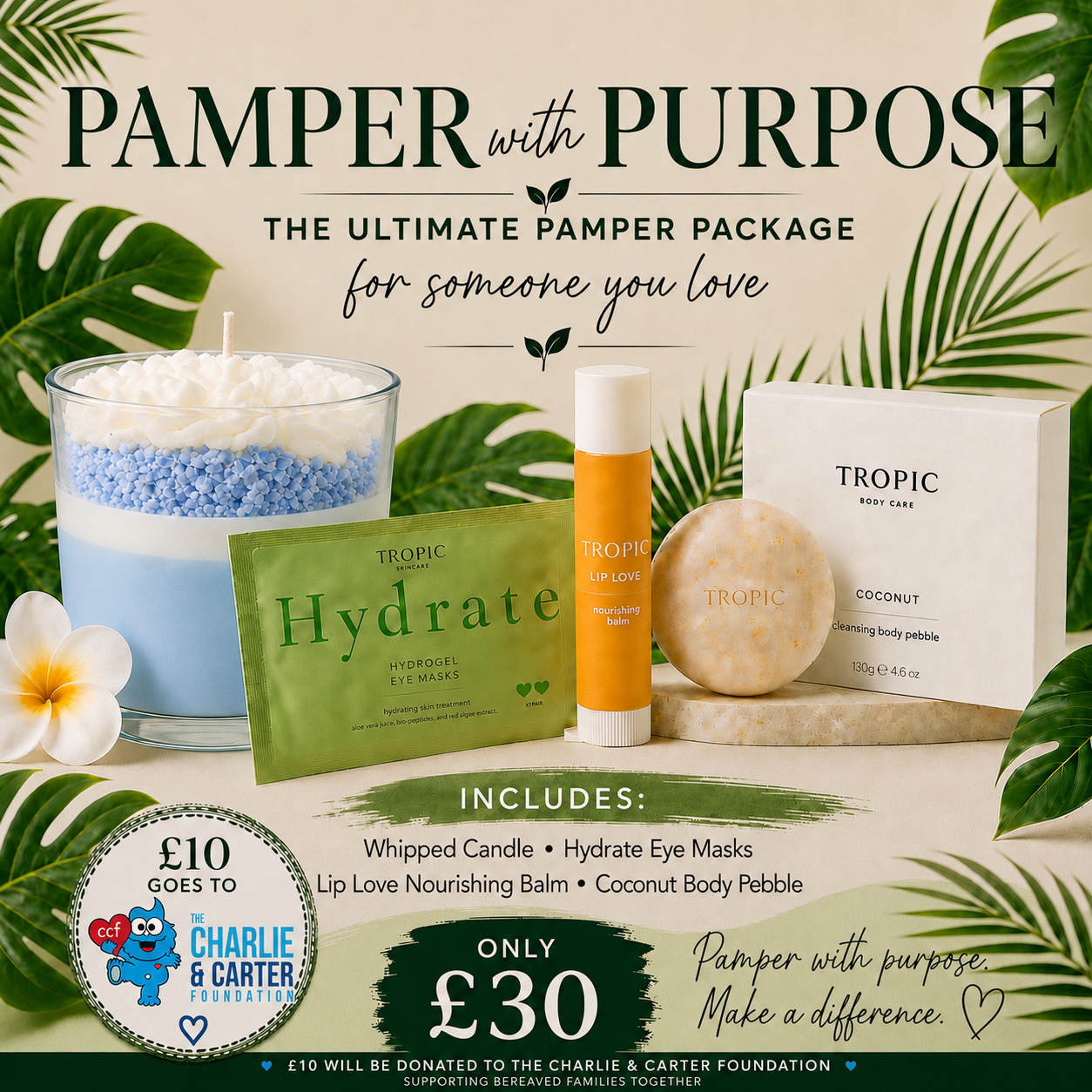 Charlie and Carter Pamper with Purpose Pack