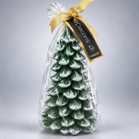 Large Christmas Tree Pillar Candle