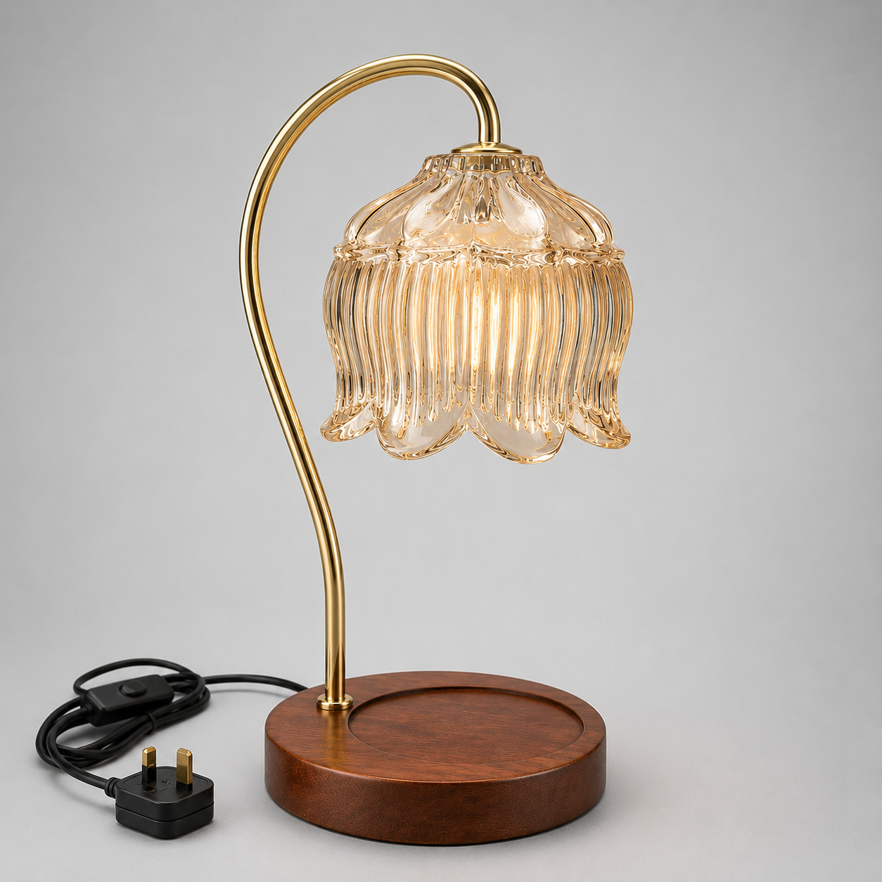 Gold Flower Wax Lamp