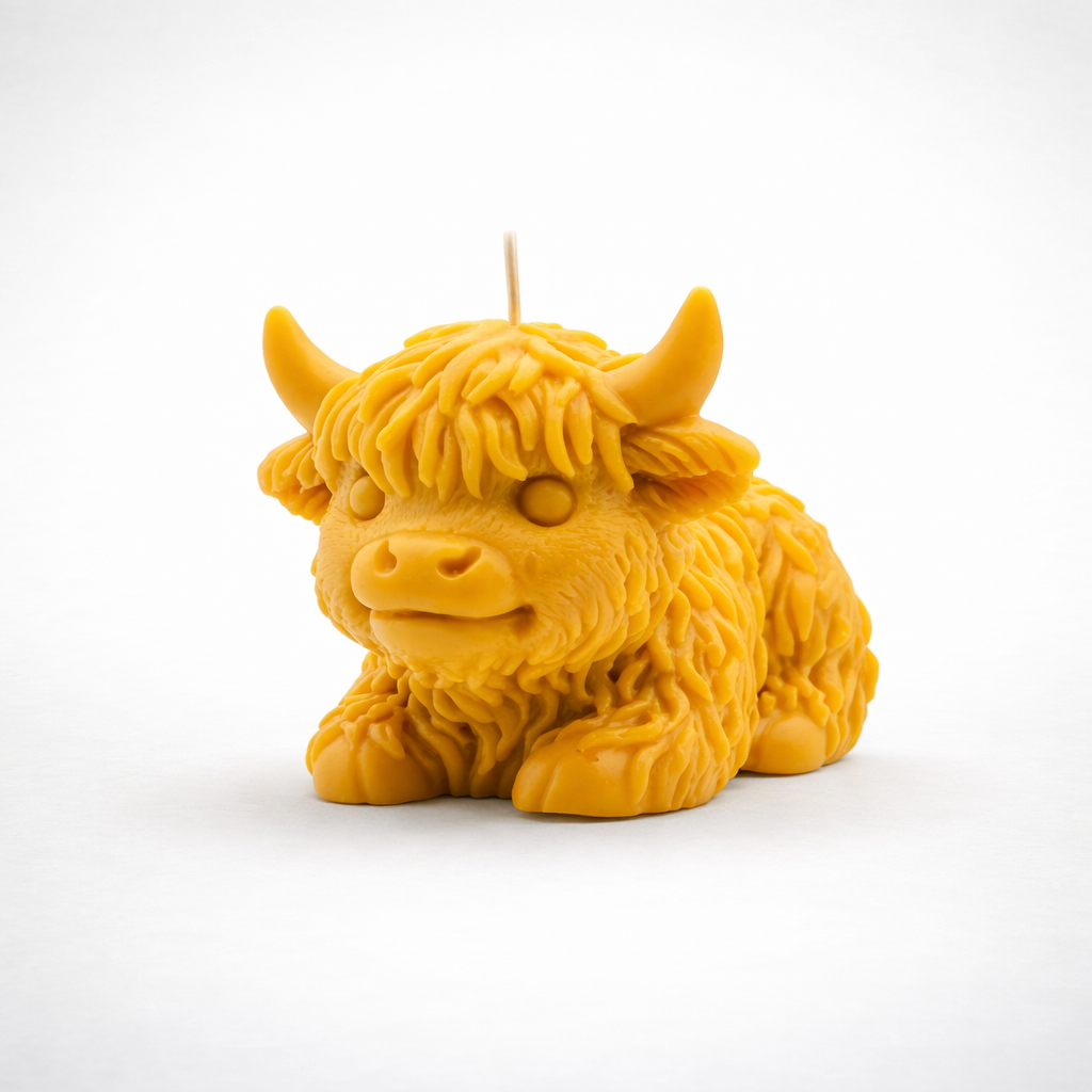 Highland Cow Pillar Candle
