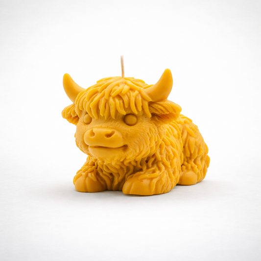 Highland Cow Pillar Candle