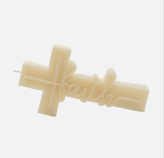 Faith Written Pillar Candle