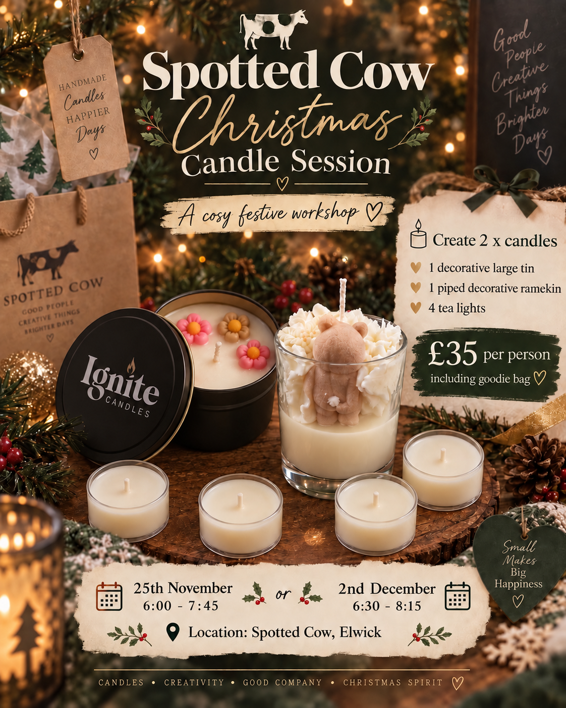 Spotted Cow Christmas Workshops