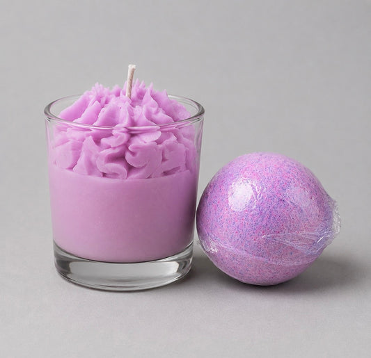 Parma Violets Bath Bomb/Candle Bundle