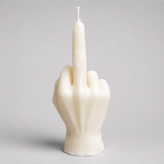 Finger Up Pillar Candle